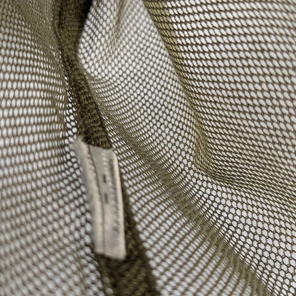Ralph Lauren Size Small Army Green Sheer Netted Button Down Blouse - Picture 7 of 12